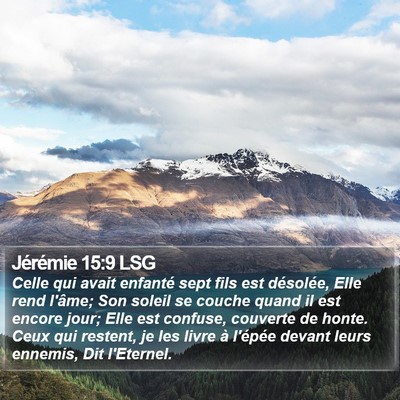 Jérémie 15:9 LSG Bible Verse Image