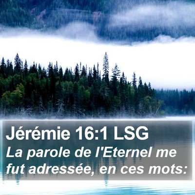 Jérémie 16:1 LSG Bible Verse Image