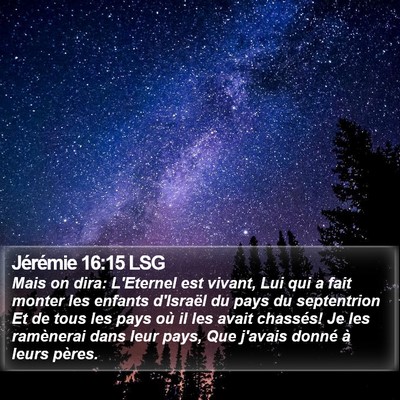 Jérémie 16:15 LSG Bible Verse Image