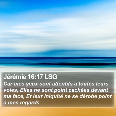 Jérémie 16:17 LSG Bible Verse Image