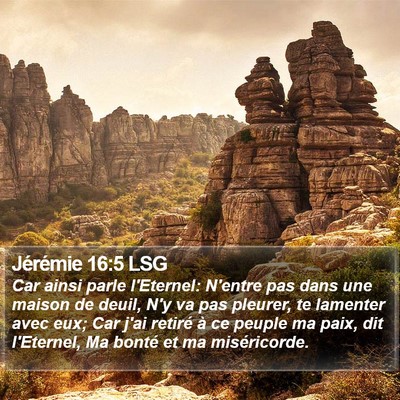 Jérémie 16:5 LSG Bible Verse Image
