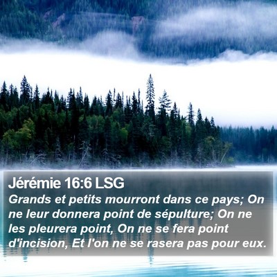 Jérémie 16:6 LSG Bible Verse Image
