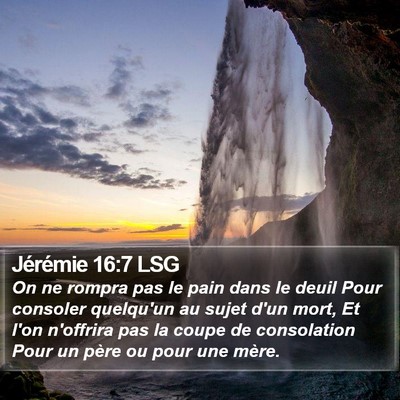 Jérémie 16:7 LSG Bible Verse Image