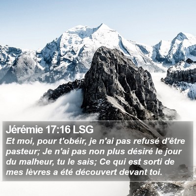 Jérémie 17:16 LSG Bible Verse Image