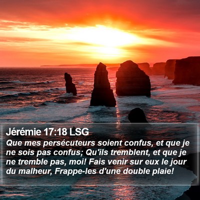 Jérémie 17:18 LSG Bible Verse Image