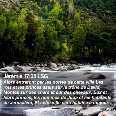 Jérémie 17:25 LSG Bible Verse Image