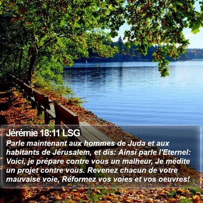 Jérémie 18:11 LSG Bible Verse Image