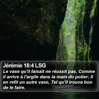 Jérémie 18:4 LSG Bible Verse Image
