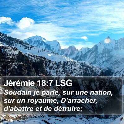 Jérémie 18:7 LSG Bible Verse Image