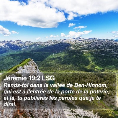 Jérémie 19:2 LSG Bible Verse Image