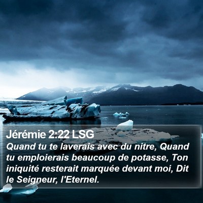 Jérémie 2:22 LSG Bible Verse Image