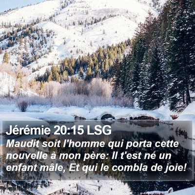 Jérémie 20:15 LSG Bible Verse Image