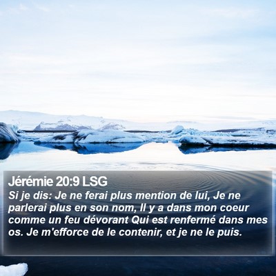 Jérémie 20:9 LSG Bible Verse Image