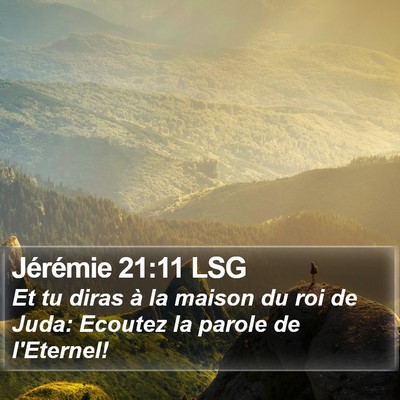 Jérémie 21:11 LSG Bible Verse Image