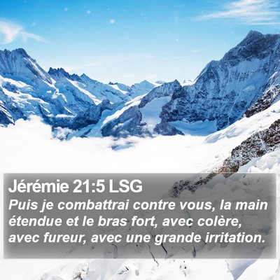 Jérémie 21:5 LSG Bible Verse Image