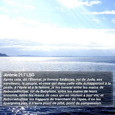 Jérémie 21:7 LSG Bible Verse Image