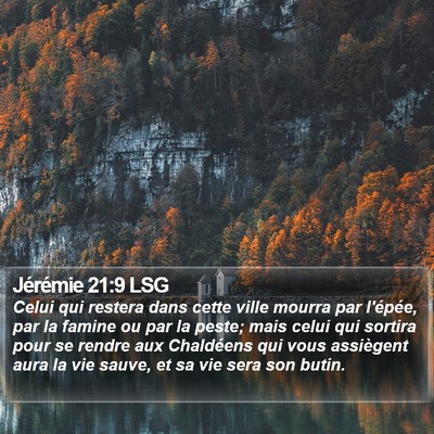 Jérémie 21:9 LSG Bible Verse Image