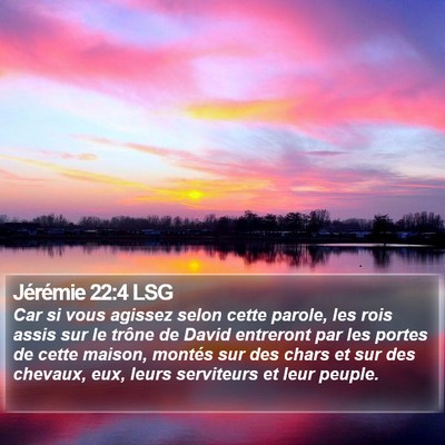 Jérémie 22:4 LSG Bible Verse Image