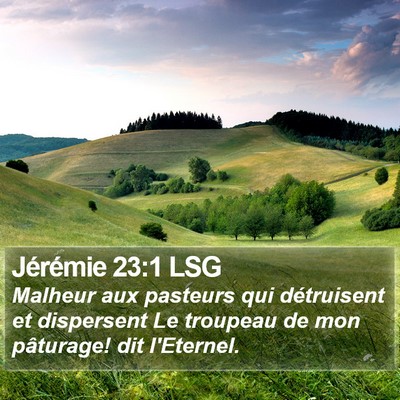 Jérémie 23:1 LSG Bible Verse Image