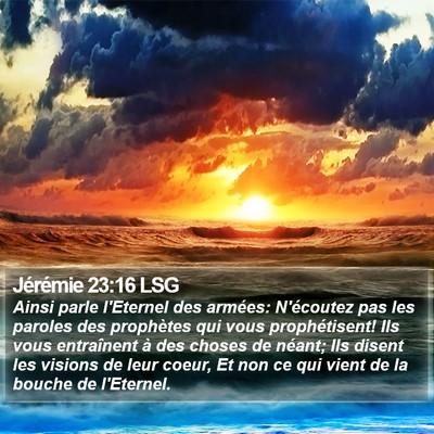 Jérémie 23:16 LSG Bible Verse Image