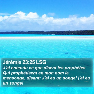 Jérémie 23:25 LSG Bible Verse Image