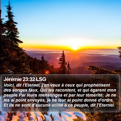 Jérémie 23:32 LSG Bible Verse Image