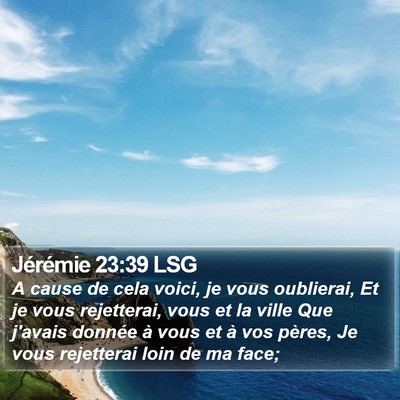 Jérémie 23:39 LSG Bible Verse Image