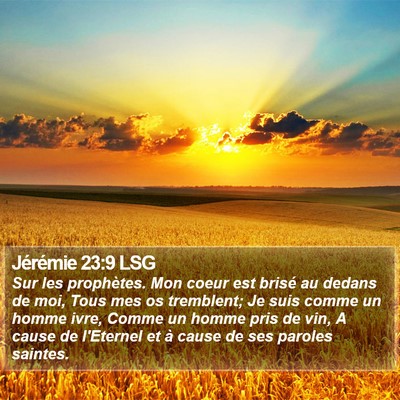 Jérémie 23:9 LSG Bible Verse Image