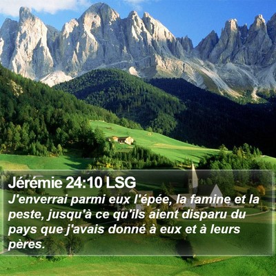 Jérémie 24:10 LSG Bible Verse Image