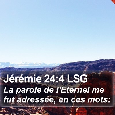 Jérémie 24:4 LSG Bible Verse Image