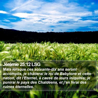 Jérémie 25:12 LSG Bible Verse Image