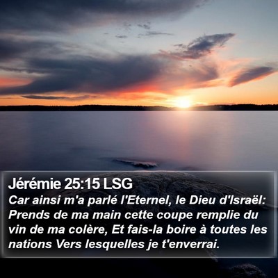 Jérémie 25:15 LSG Bible Verse Image