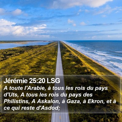 Jérémie 25:20 LSG Bible Verse Image