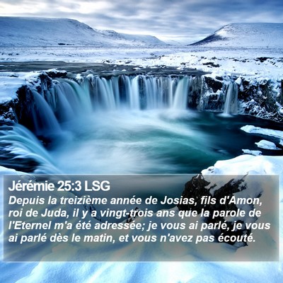 Jérémie 25:3 LSG Bible Verse Image