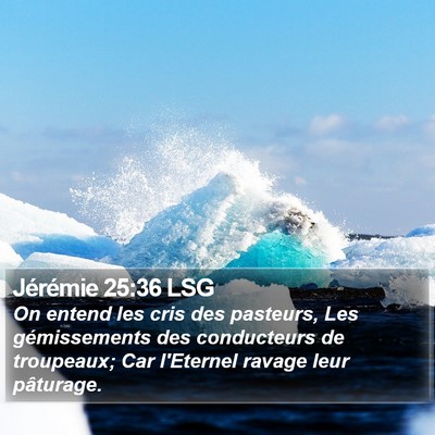 Jérémie 25:36 LSG Bible Verse Image