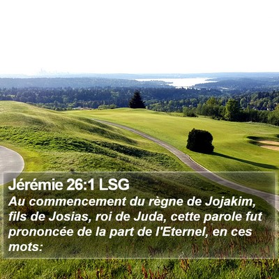 Jérémie 26:1 LSG Bible Verse Image