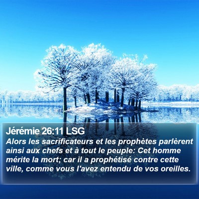 Jérémie 26:11 LSG Bible Verse Image