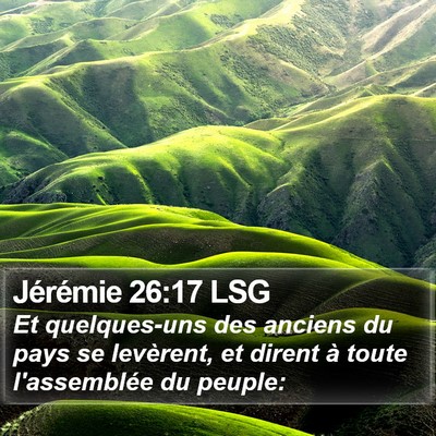 Jérémie 26:17 LSG Bible Verse Image