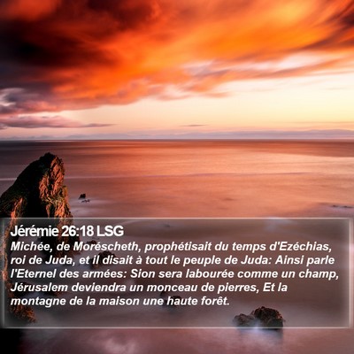 Jérémie 26:18 LSG Bible Verse Image
