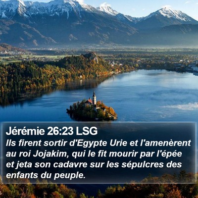 Jérémie 26:23 LSG Bible Verse Image