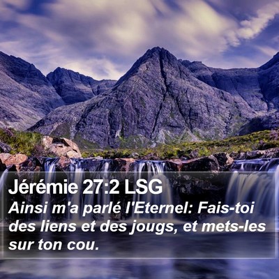 Jérémie 27:2 LSG Bible Verse Image