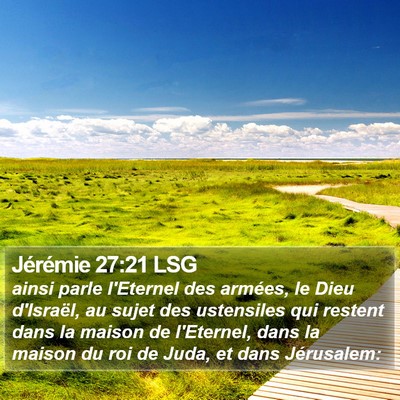 Jérémie 27:21 LSG Bible Verse Image