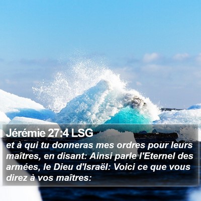 Jérémie 27:4 LSG Bible Verse Image