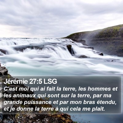 Jérémie 27:5 LSG Bible Verse Image