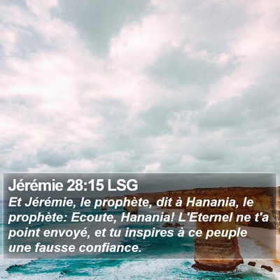 Jérémie 28:15 LSG Bible Verse Image