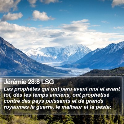 Jérémie 28:8 LSG Bible Verse Image
