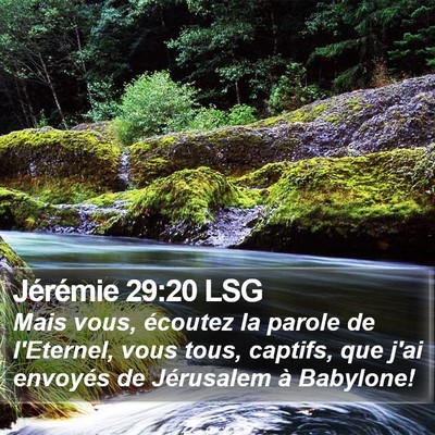 Jérémie 29:20 LSG Bible Verse Image