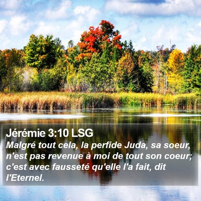 Jérémie 3:10 LSG Bible Verse Image