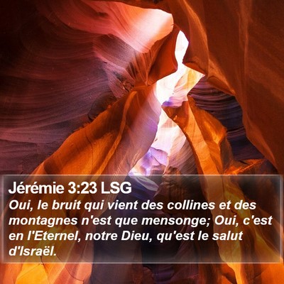 Jérémie 3:23 LSG Bible Verse Image
