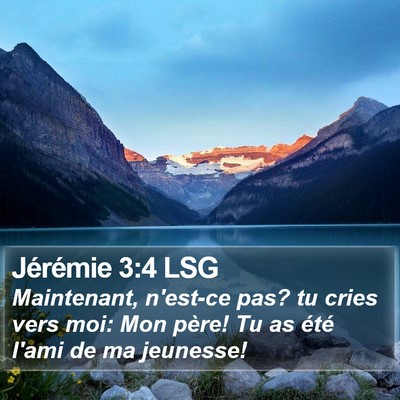 Jérémie 3:4 LSG Bible Verse Image